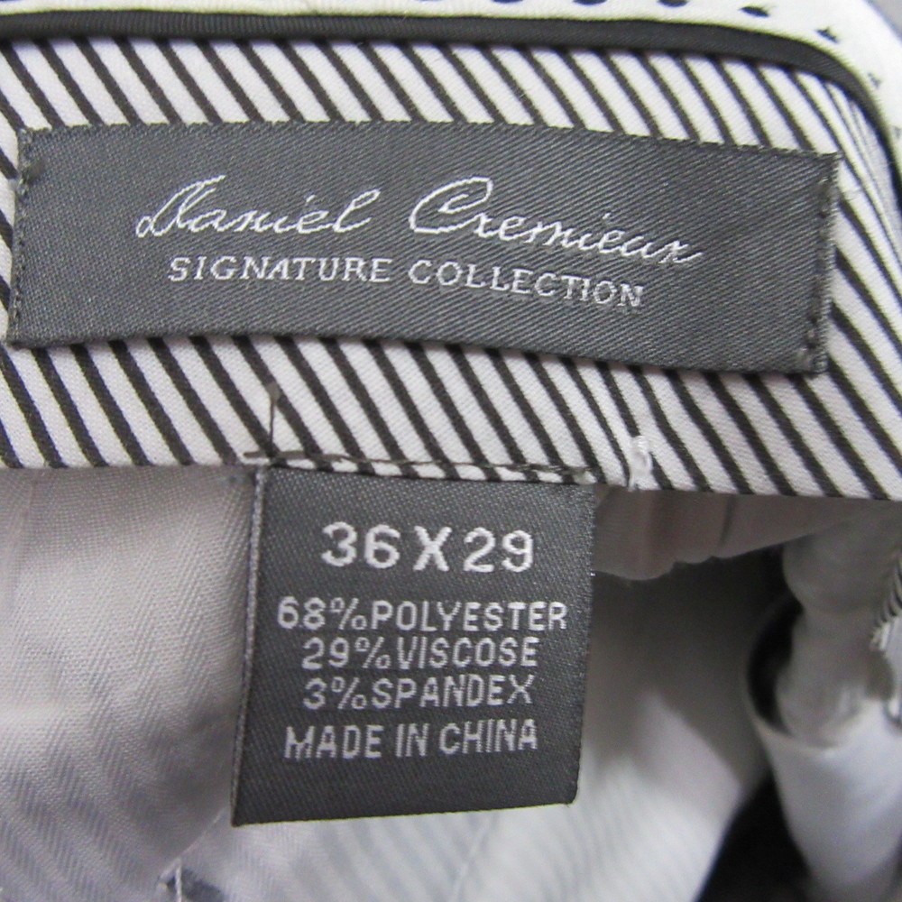 Daniel Cremieux Mens Dress Pants 36 x 29 Gray Stretch Signature - Picture 7 of 11